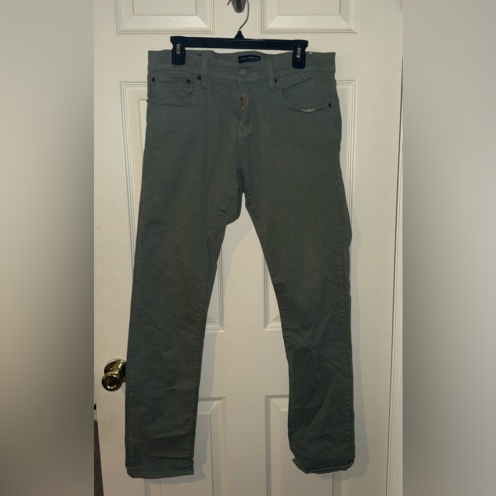 Slim Green Pants